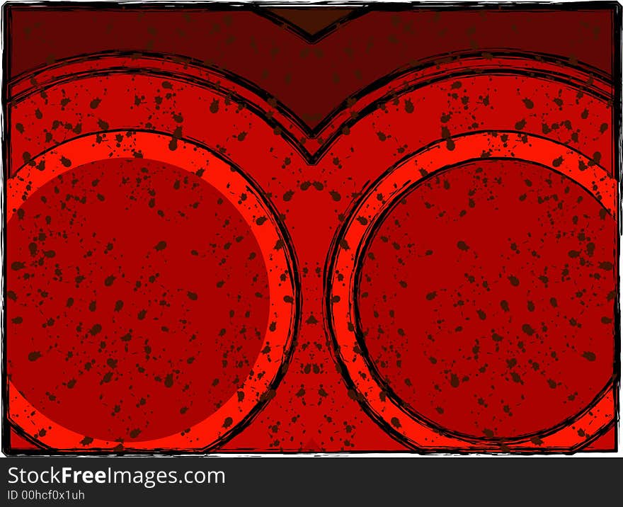 Grunge  style background illustration  in shades of red. Grunge  style background illustration  in shades of red