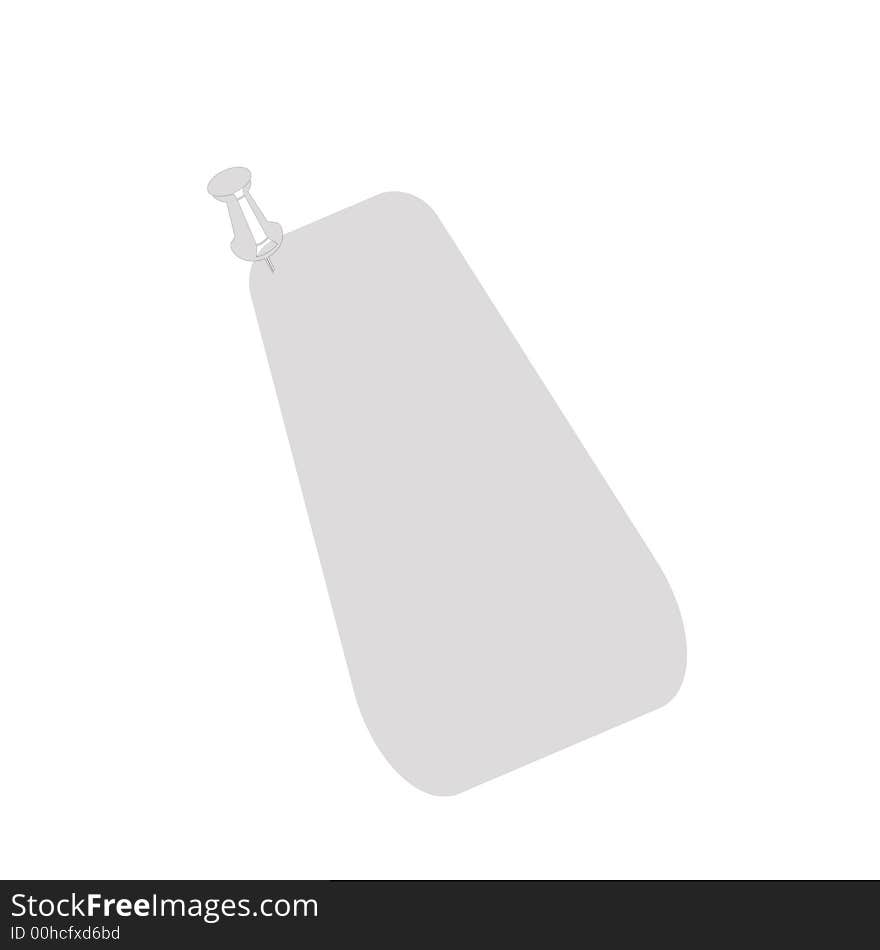 Close up of a blank gift tag on white background