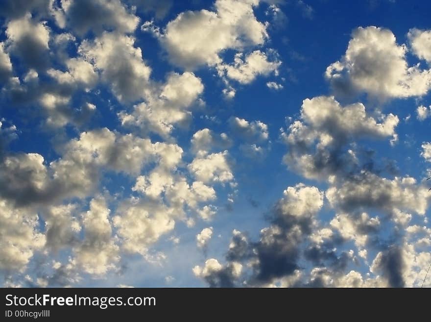 Atmosphere blue clouds in sunny day