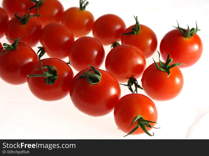 Cherry Tomato On White