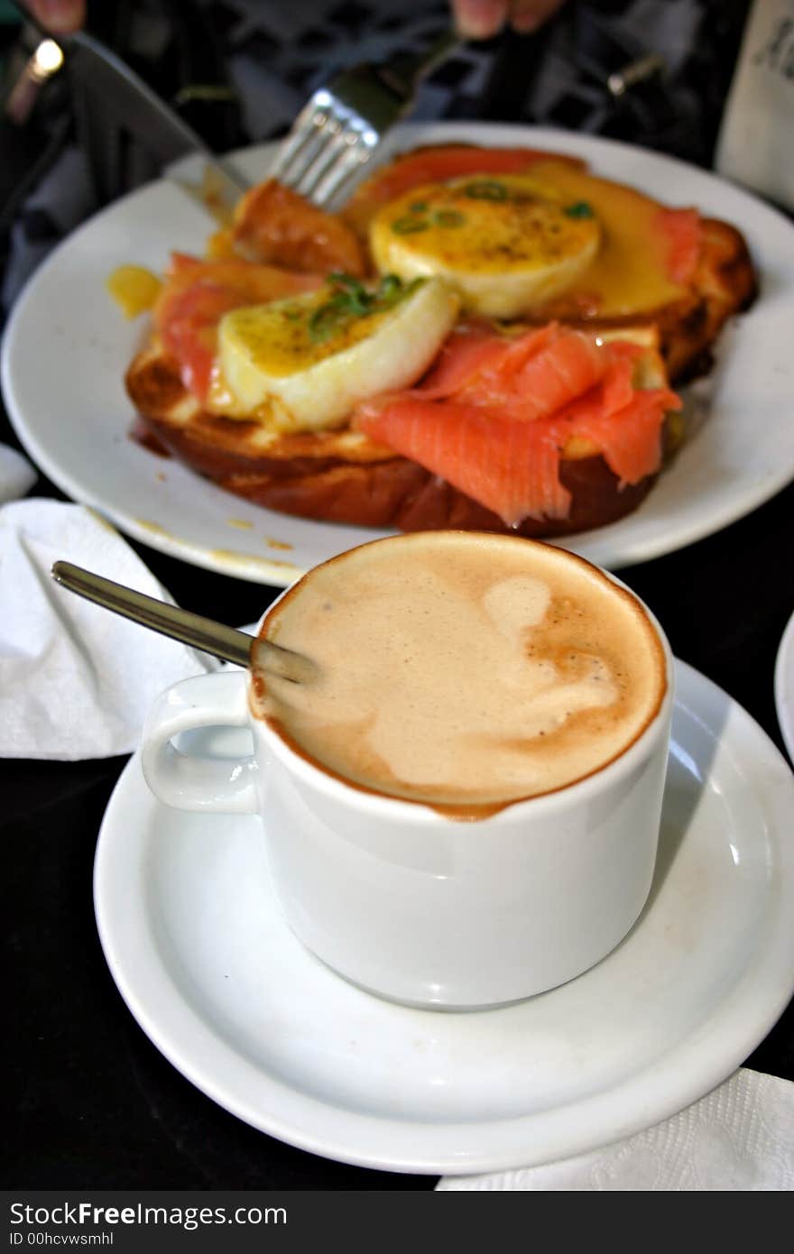 Stock photo of western breakfast and coffee. Stock photo of western breakfast and coffee