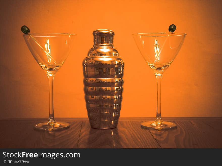 Martini Shaker and glasses