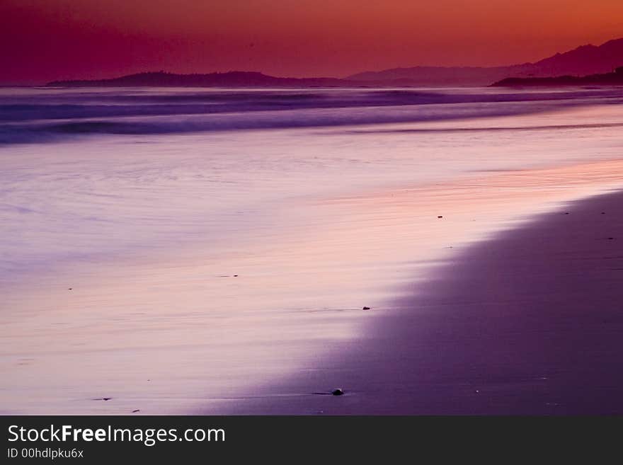 An inviting beach to take an evening stroll. An inviting beach to take an evening stroll