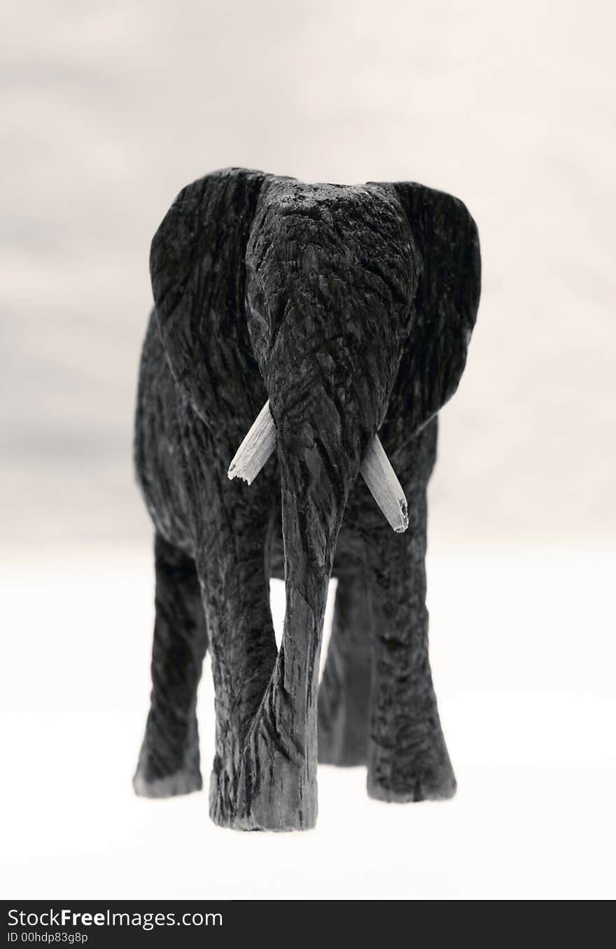 Wooden carving elephant