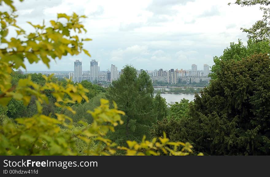 European city Kiev, springtime in botanical garden. European city Kiev, springtime in botanical garden