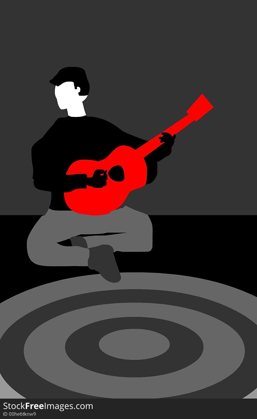 The red guitar