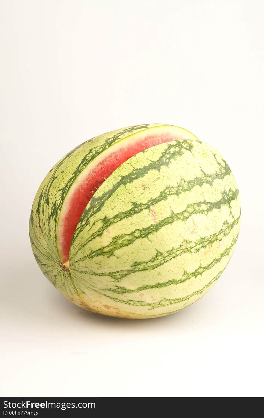 Fresh and juicy watermelon on the white