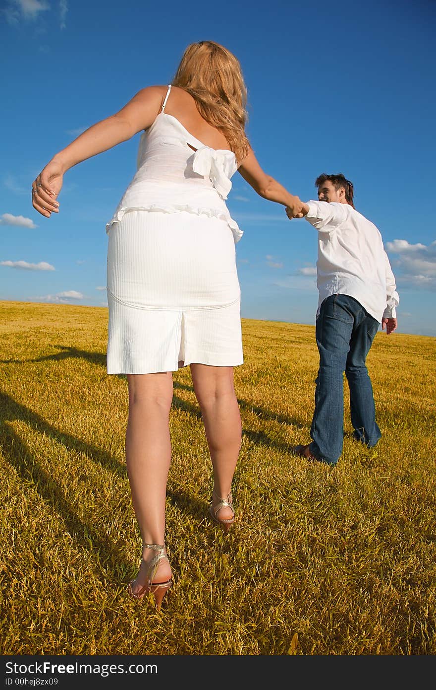 Couple on the meadow