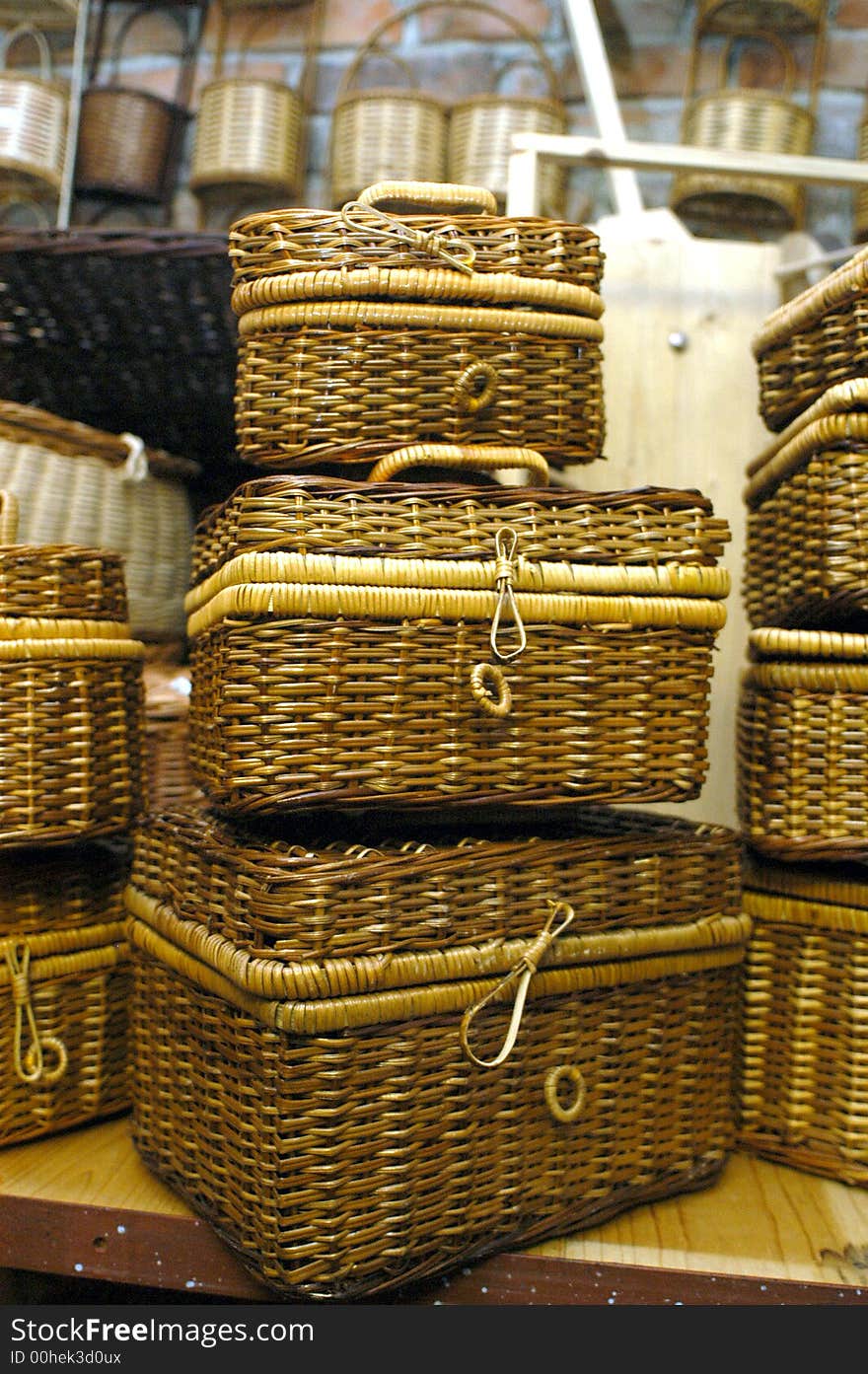 Wickerwork baskets