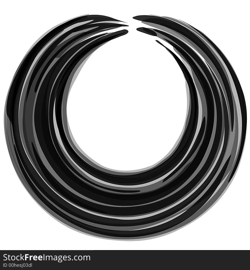 Black Circle Ring Hole Shape