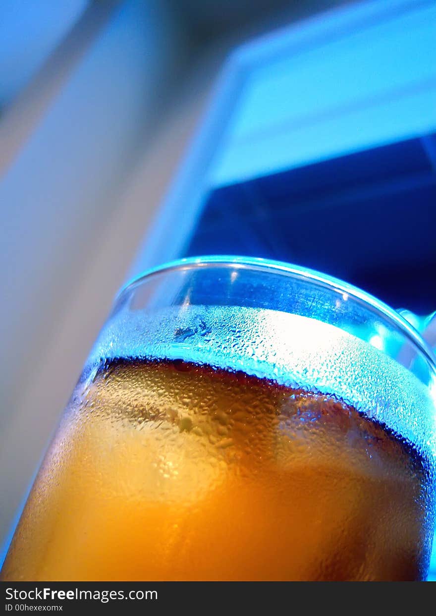 Closeup look of a cold drink. Closeup look of a cold drink