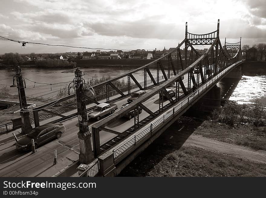 A nice bridge on sepia colors