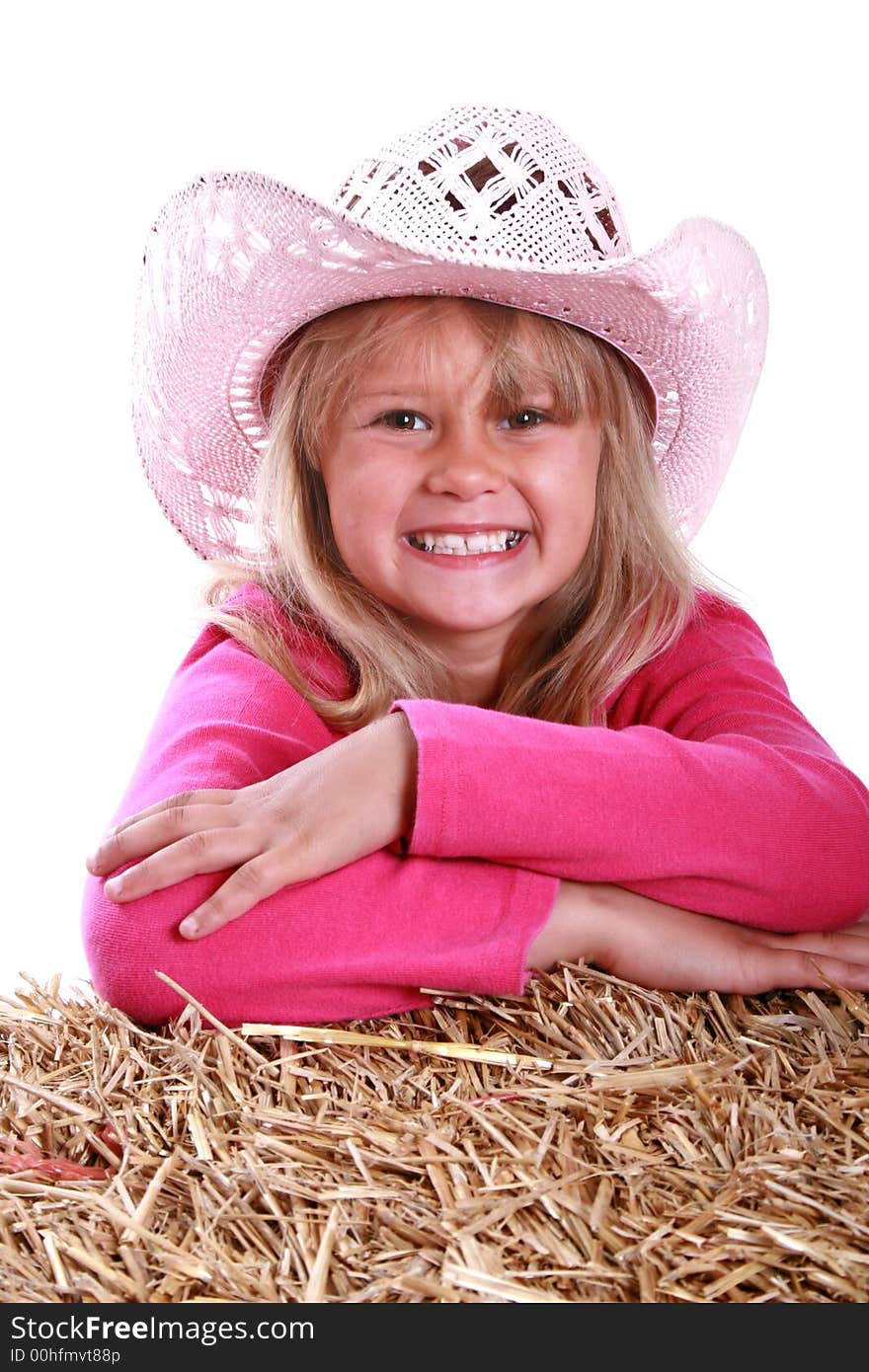 girl in pink cowboy hat