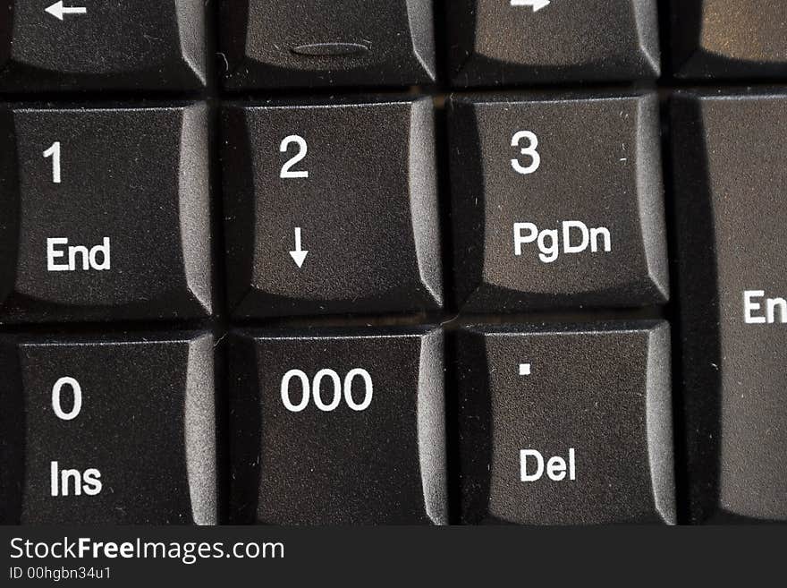 A close-up of a common keypad or numeric keyboard.