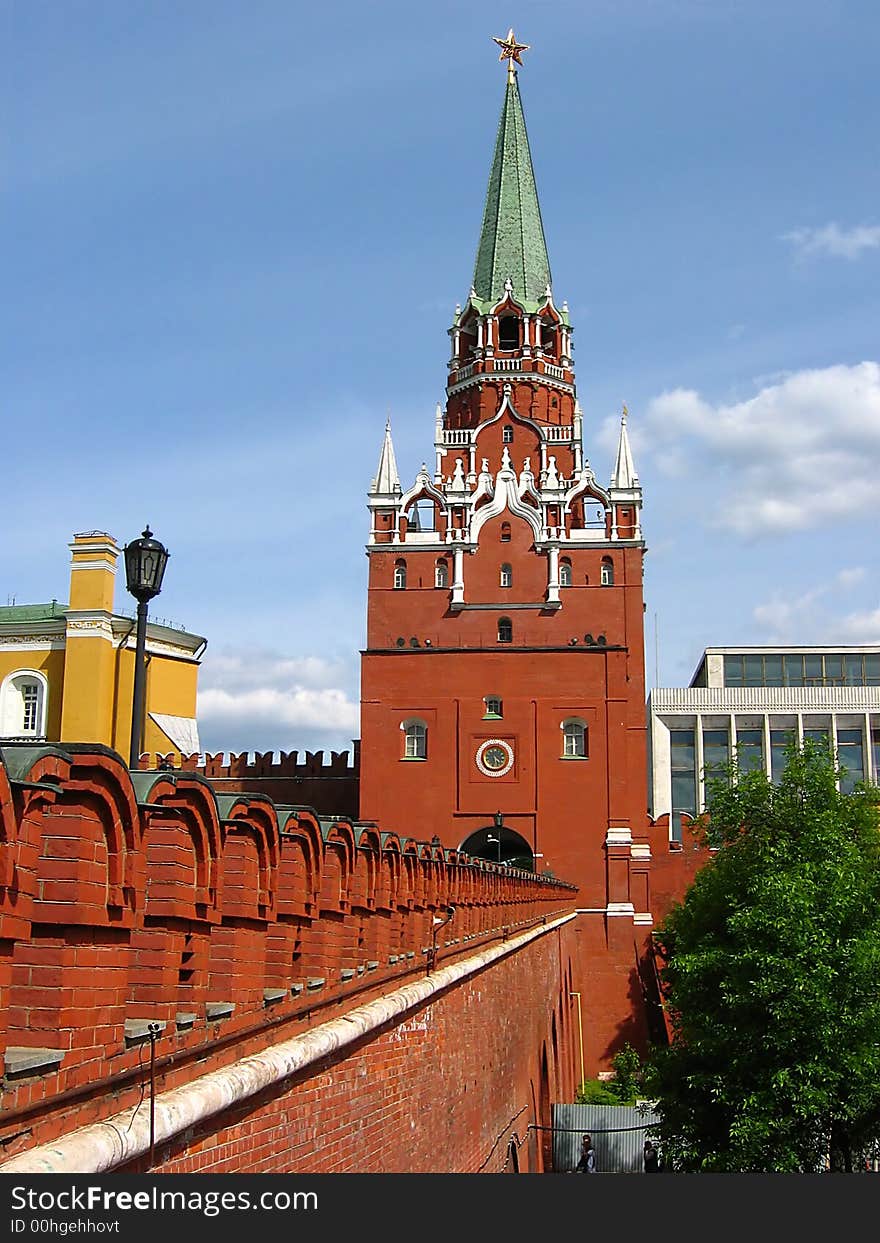 Troitskaya a tower of the Moscow Kremlin