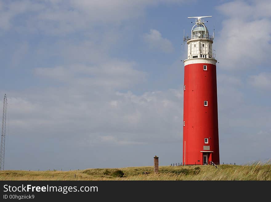 The lighthouse on the island of Texel, the Netherlands