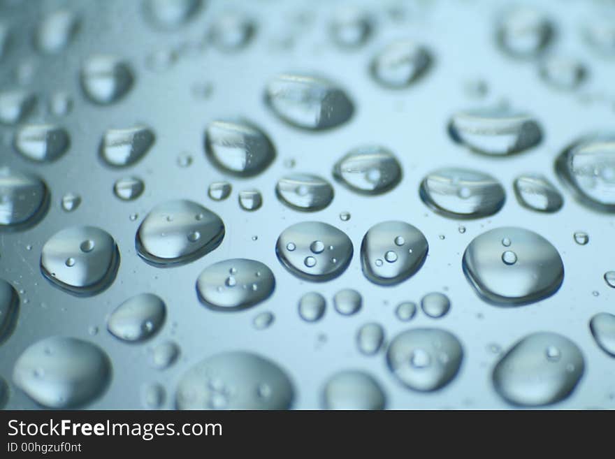 Bubbles of sparkling water in a bottle