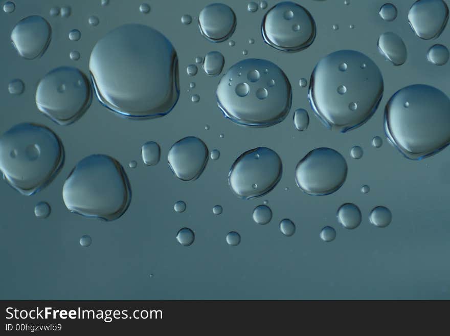 Bubbles of sparkling water in a bottle