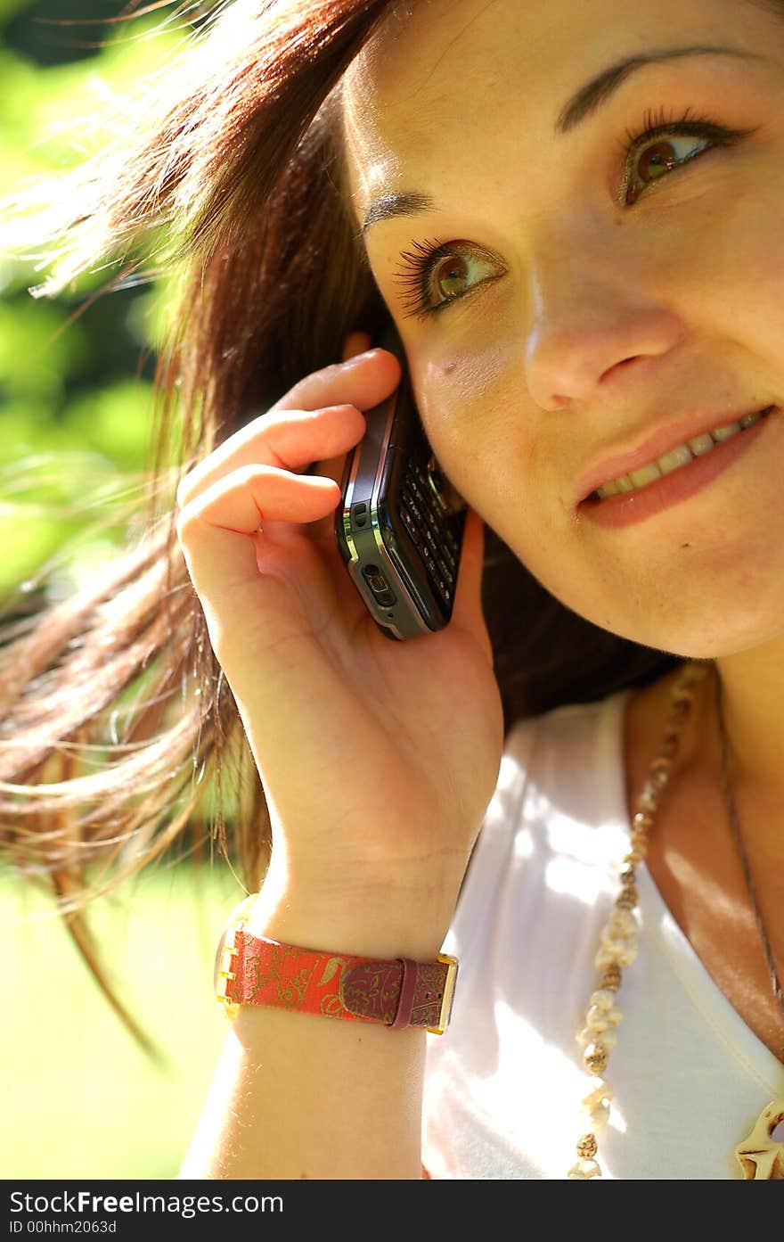 Attractive woman with mobile phone. Attractive woman with mobile phone