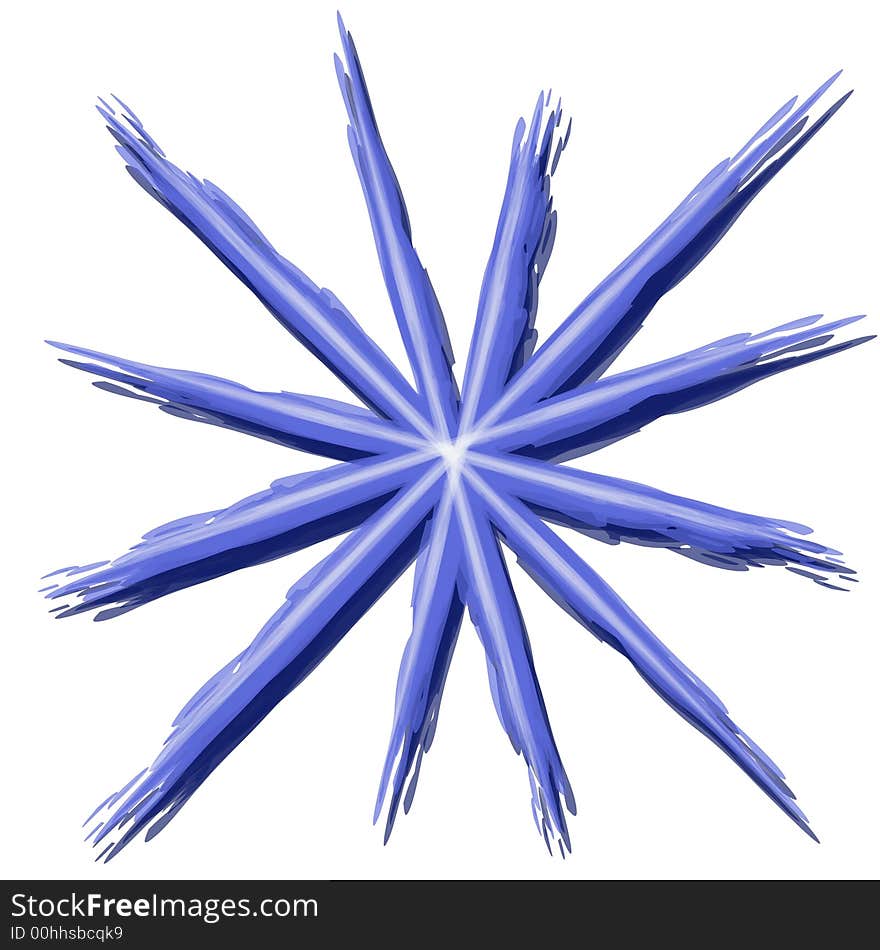 Jagged Blue Star Clip Art