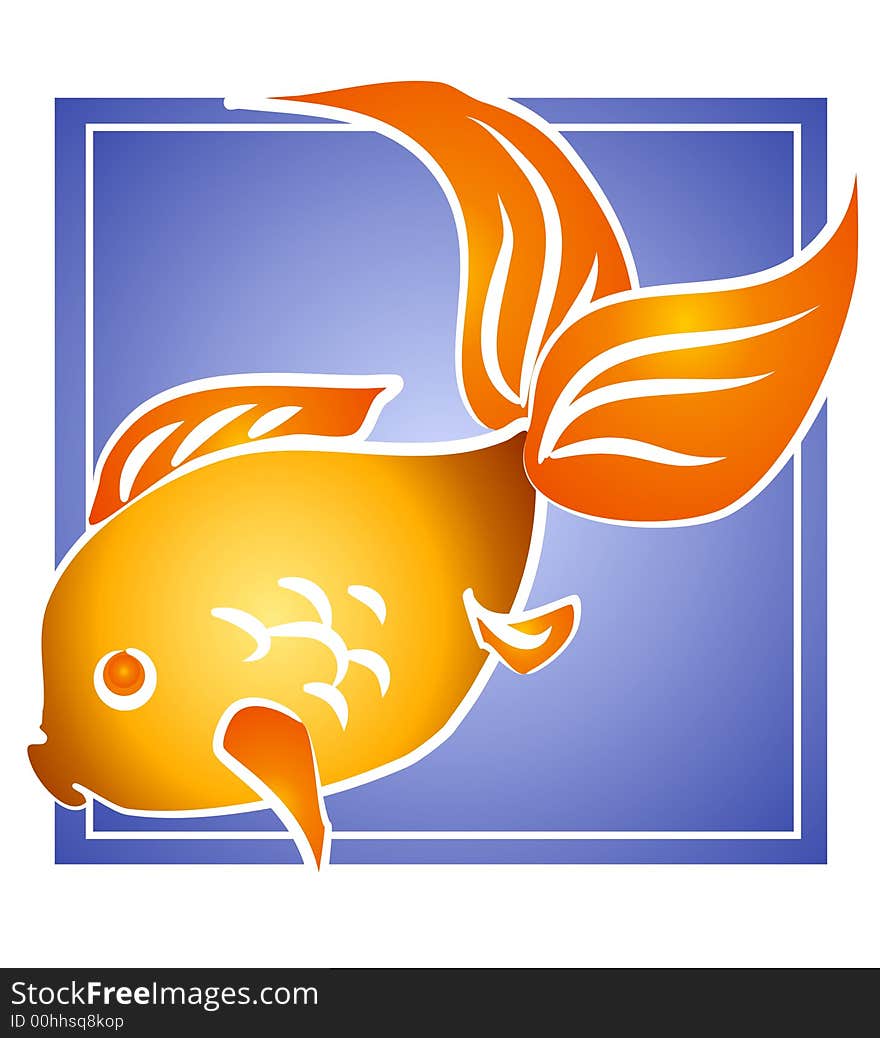 Swimming Goldfish Background