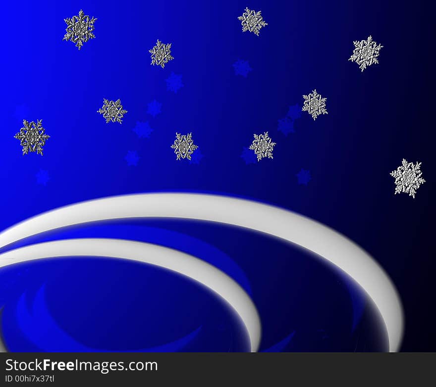 A computer rendered abstract of a snow covered hills with snowflakes coming down. A computer rendered abstract of a snow covered hills with snowflakes coming down.