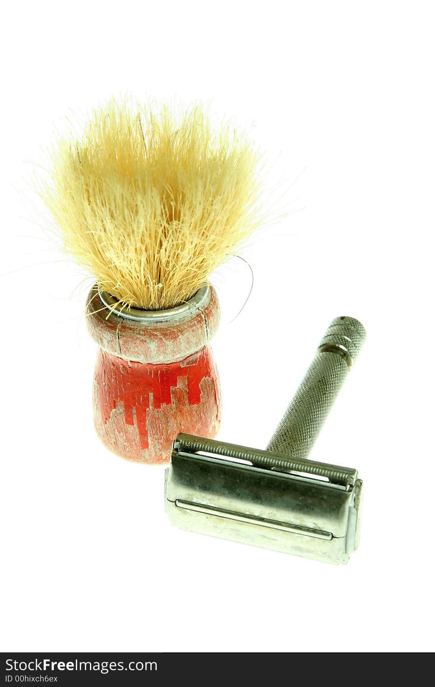 Shaving brush and razor