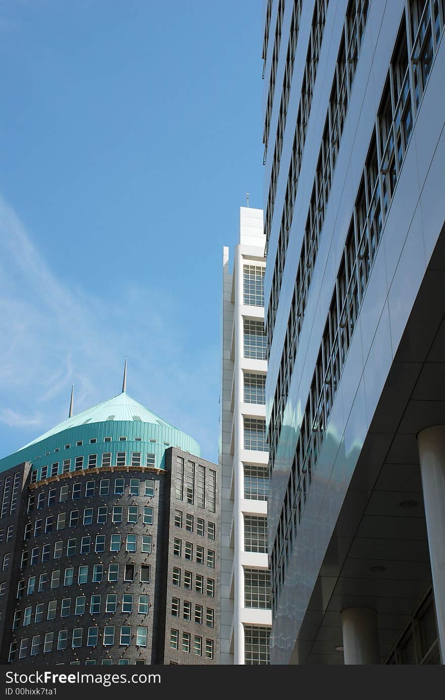 Modern architecture in the city of Den Haag (The Netherlands)