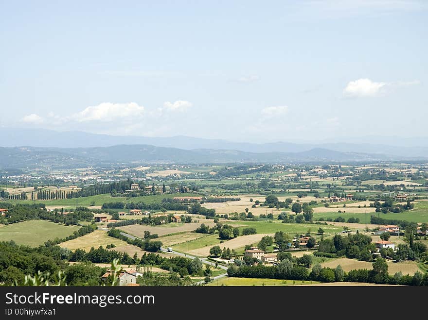 Landscape Toscane with cypress and hills. Landscape Toscane with cypress and hills