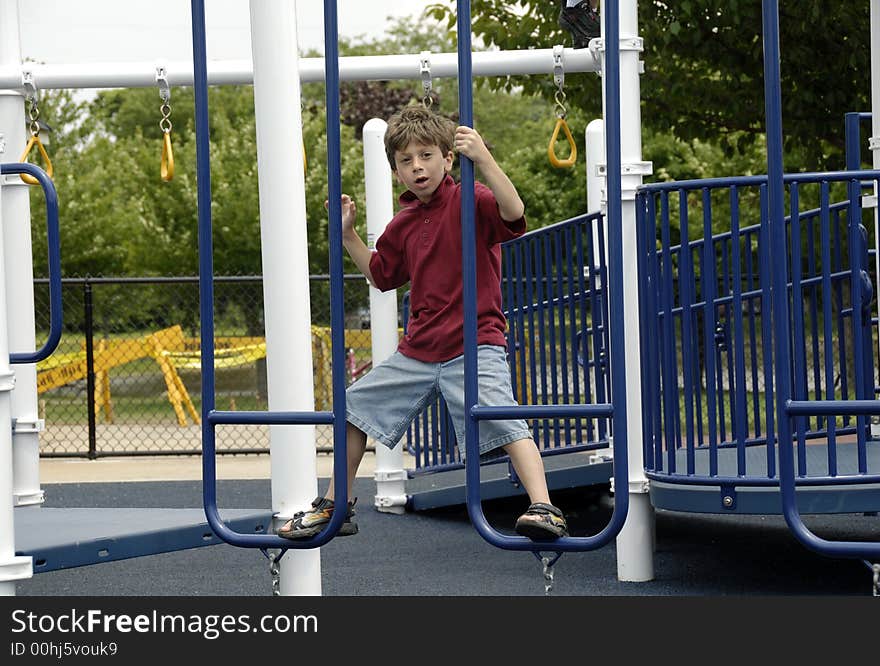 Photo of a Child Playing in a Park - Leisure / Youth. Photo of a Child Playing in a Park - Leisure / Youth