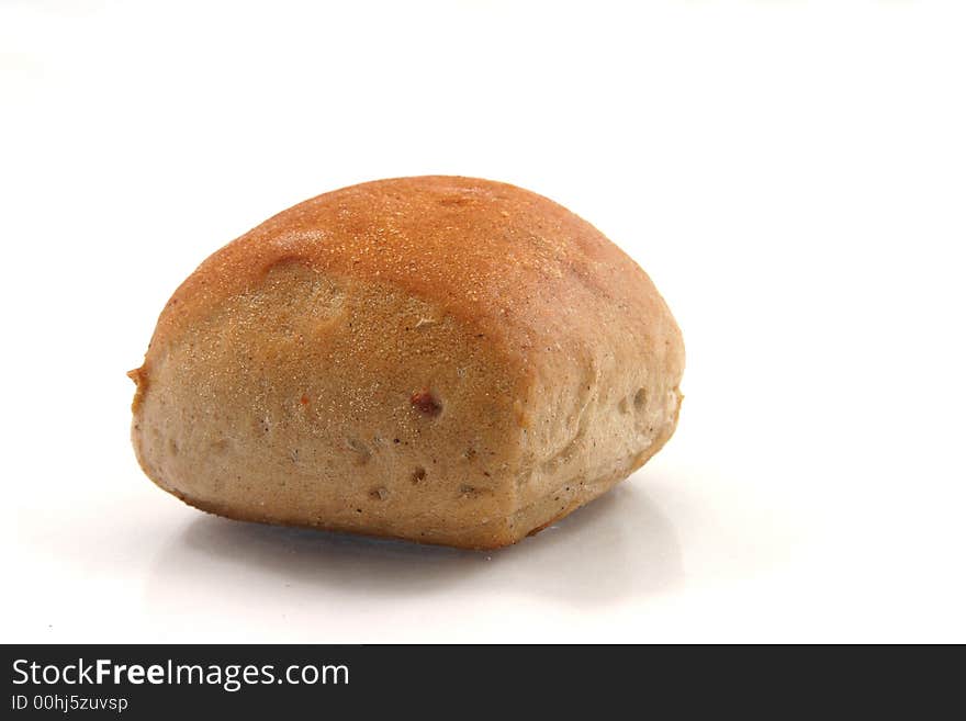 Bread rolls on white background