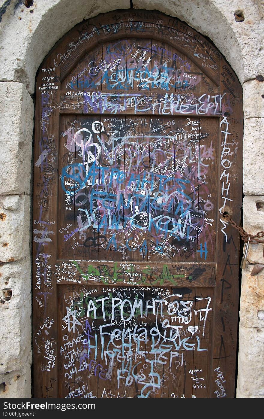 Graffiti on the door