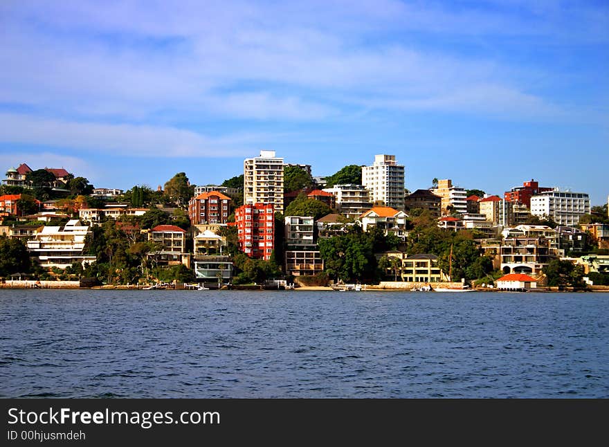 Stock photo of a seaside residential at Rose Bay, Sydney. Stock photo of a seaside residential at Rose Bay, Sydney