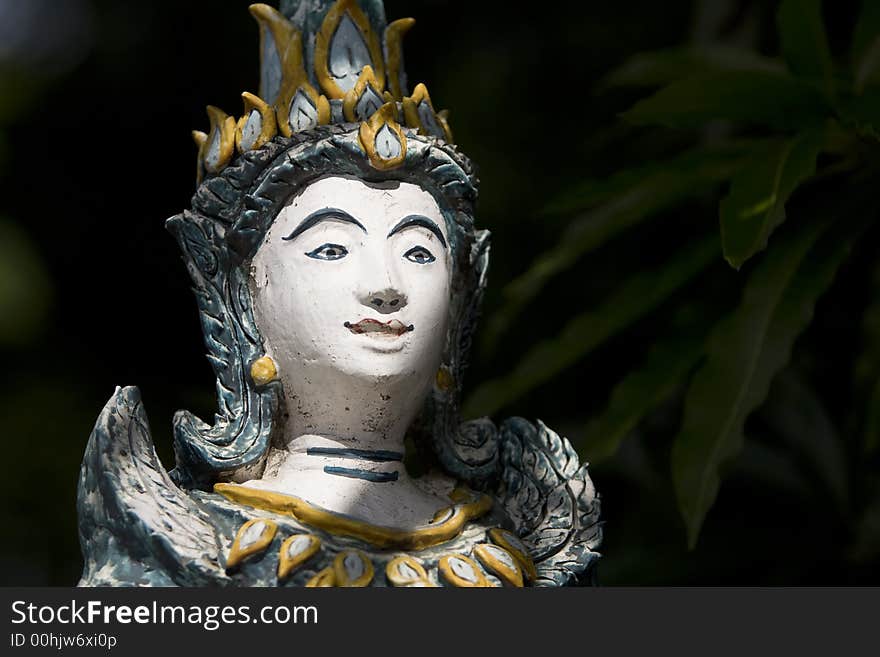 Figure in buddhist temple