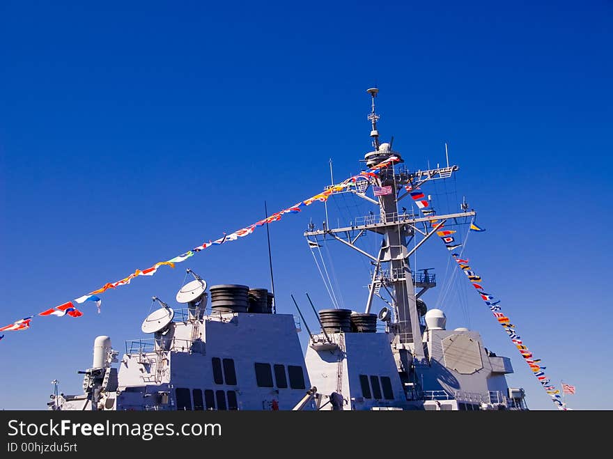 Military warship docked at the Port of Everett Naval Station, WA. Military warship docked at the Port of Everett Naval Station, WA