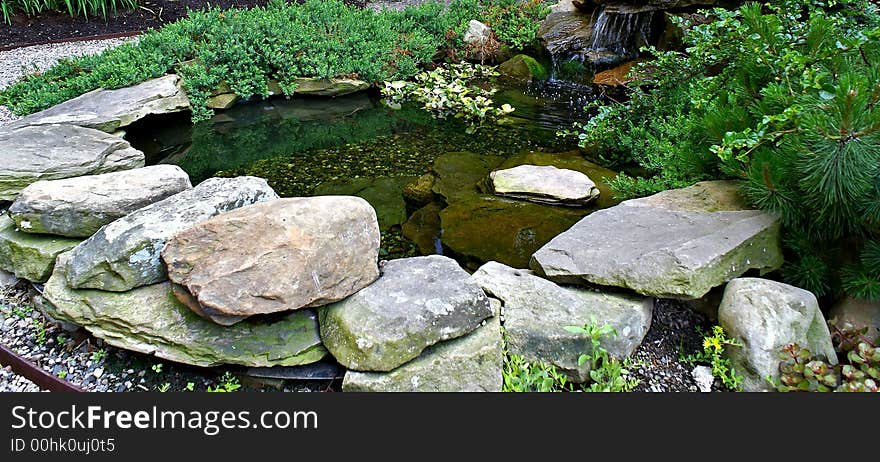 Rocks and water