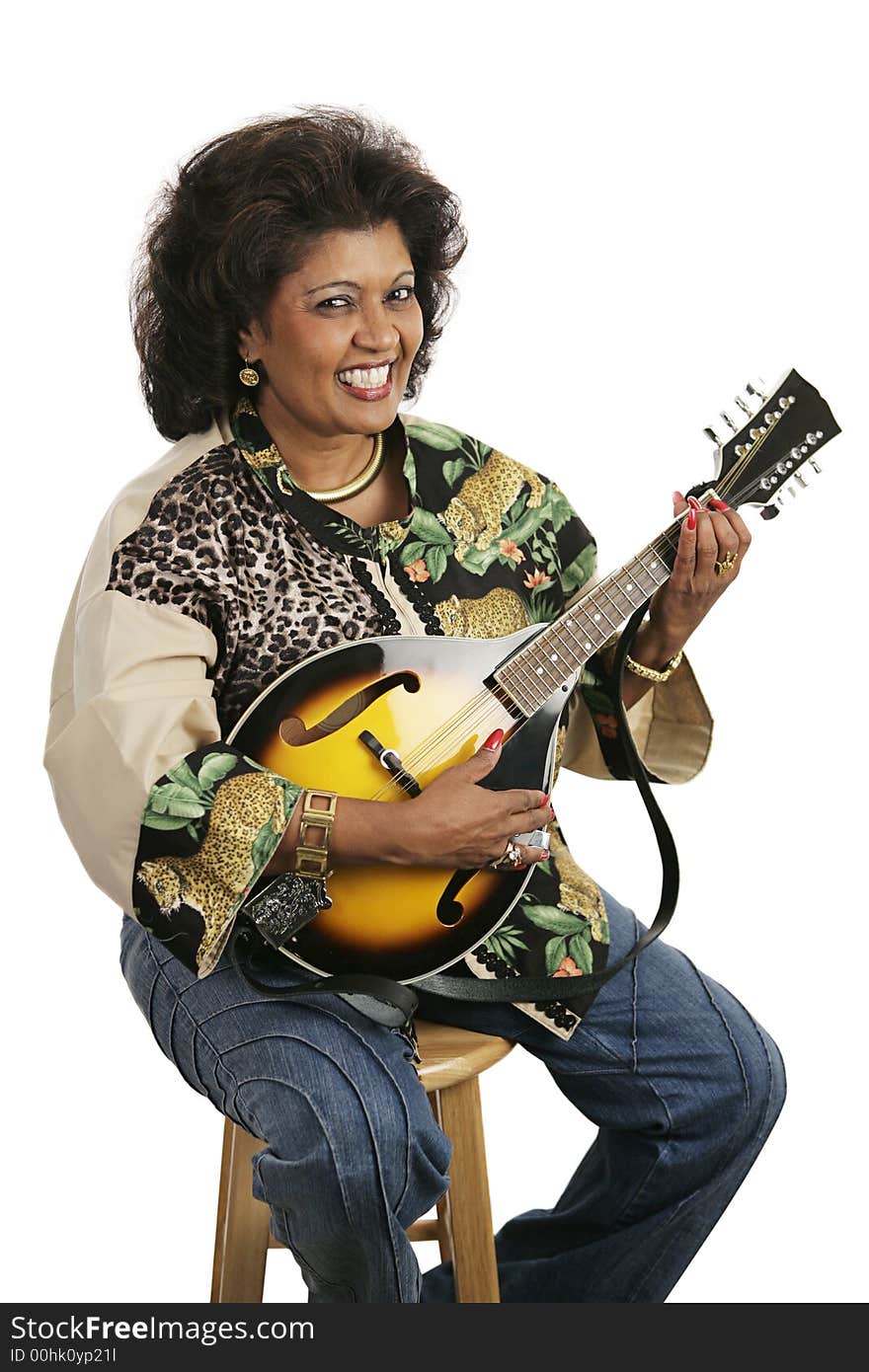 Woman Playing Mandolin