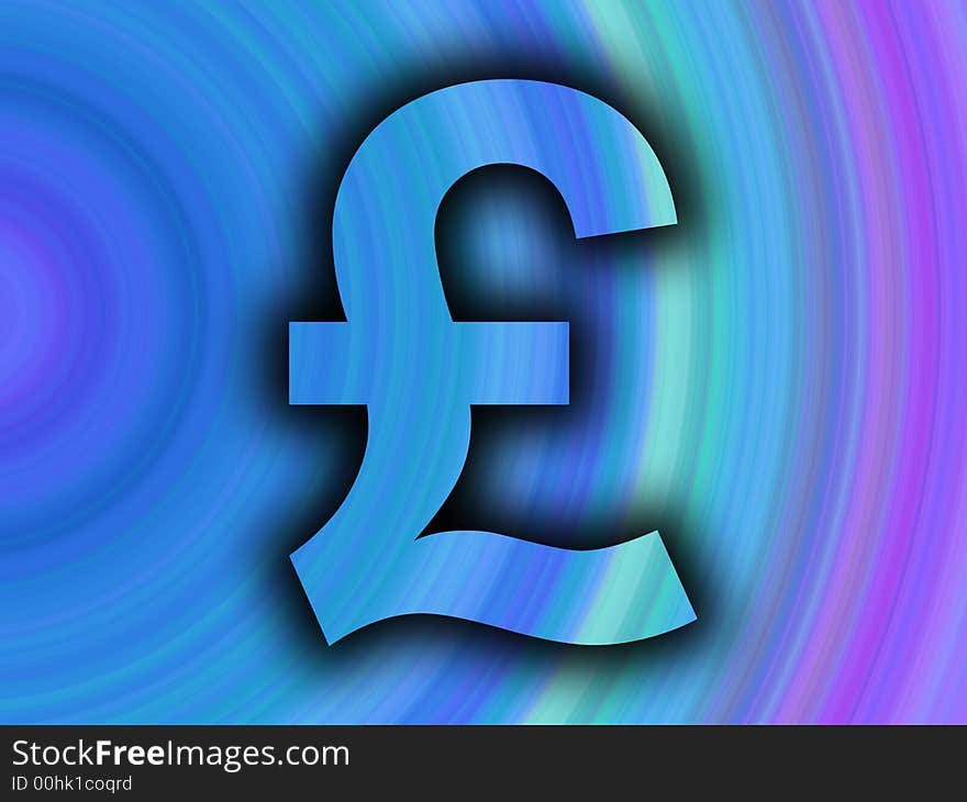 A image of a British currency pound sign. A image of a British currency pound sign.