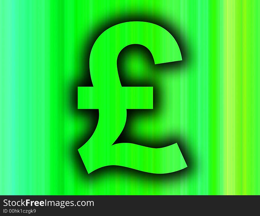 A image of a British currency pound sign. A image of a British currency pound sign.