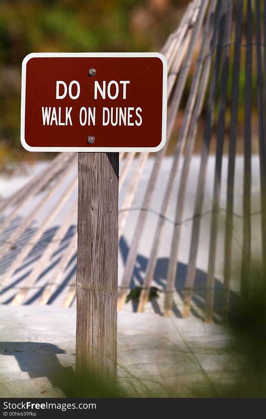 Sand Dune Warning