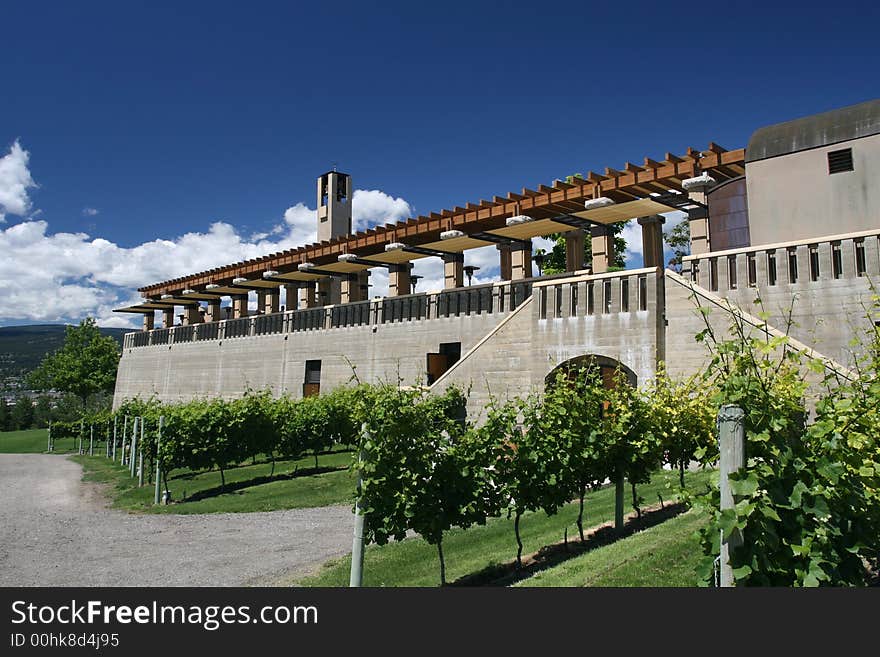 A new winery with a beautiful patio restaurant set atop of a hill. A new winery with a beautiful patio restaurant set atop of a hill.