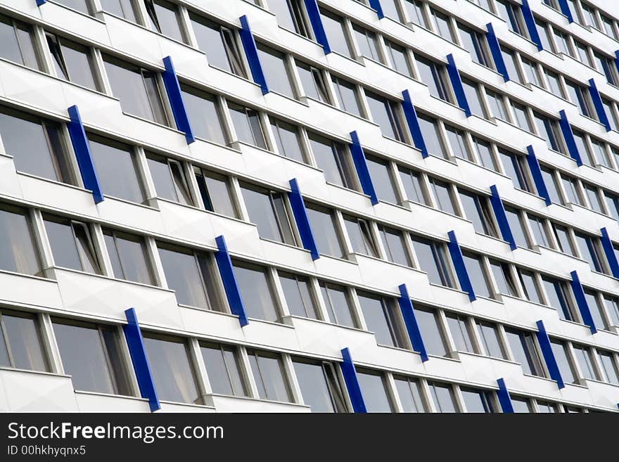 Windows of the multistory building - hotel St.Petersburg in St.Petersburg, Russia