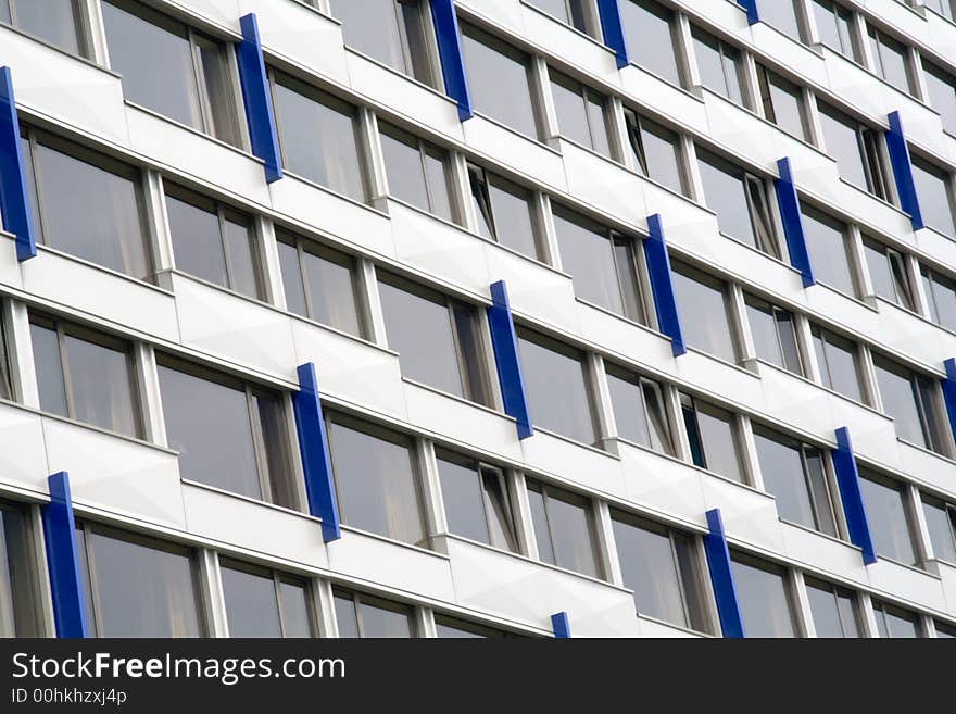 Windows of the multistory building - hotel St.Petersburg in St.Petersburg, Russia