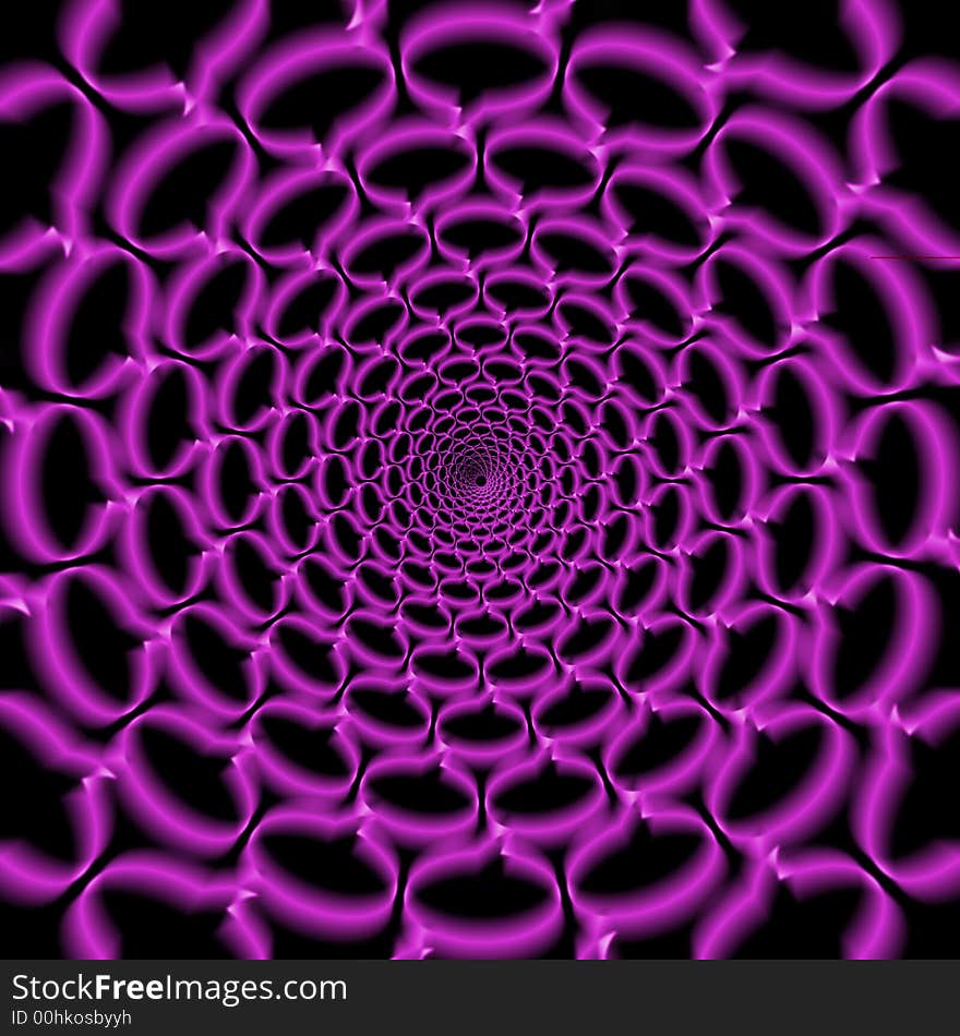 Abstract communication background in Purple zooming through