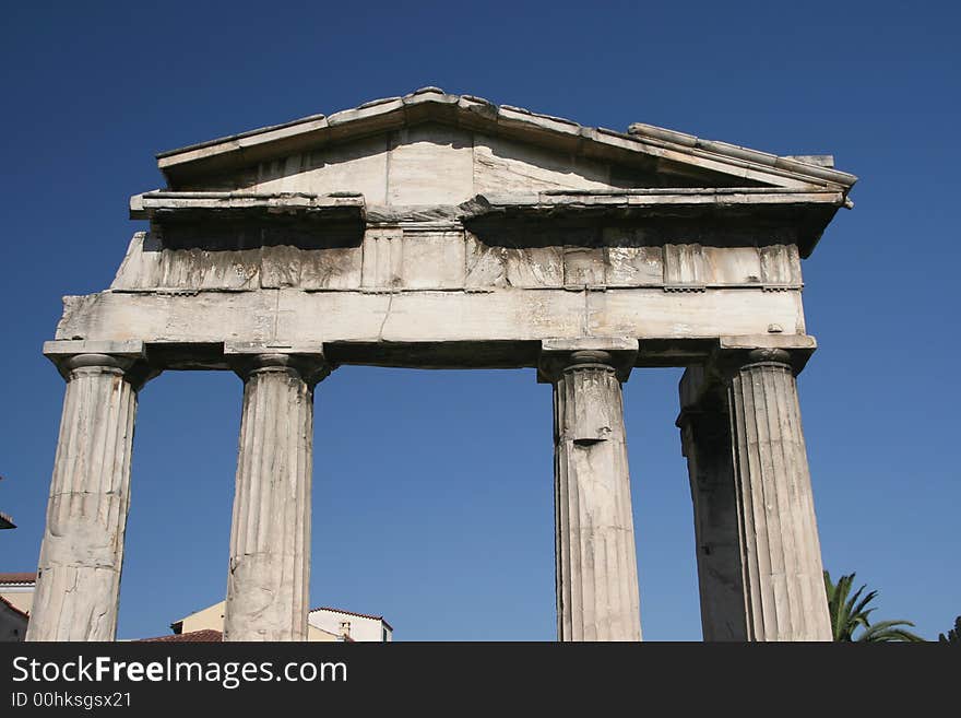 Roman market gate athens greece