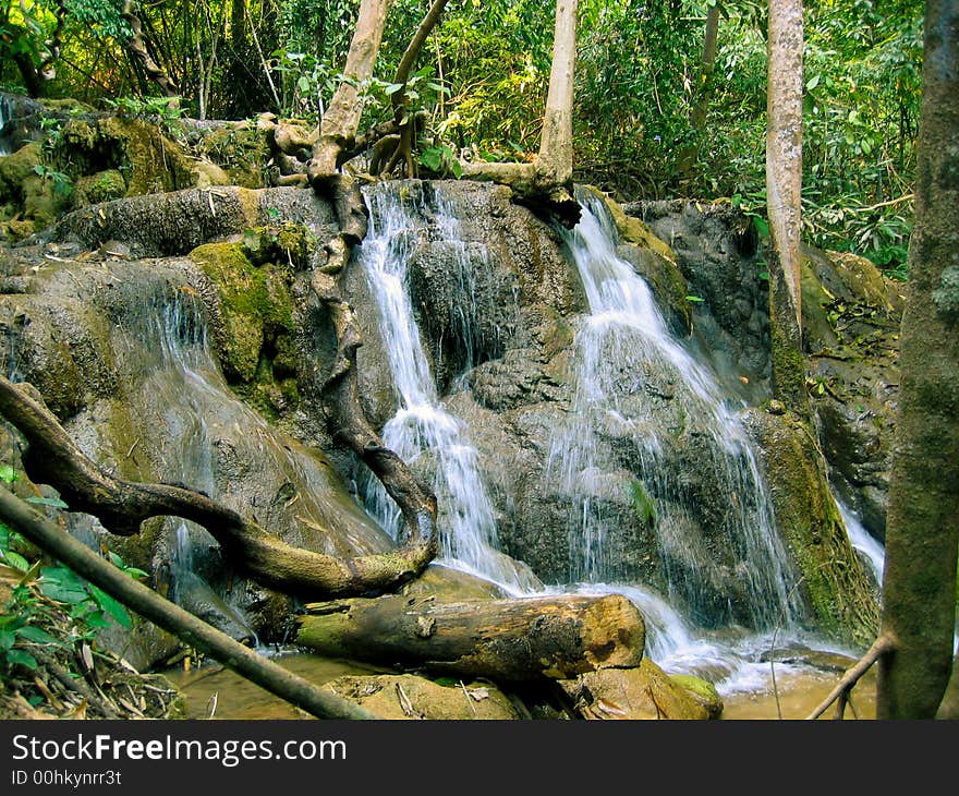 Photo of waterfall in National Park, Chiangrai, Thailand. Photo of waterfall in National Park, Chiangrai, Thailand