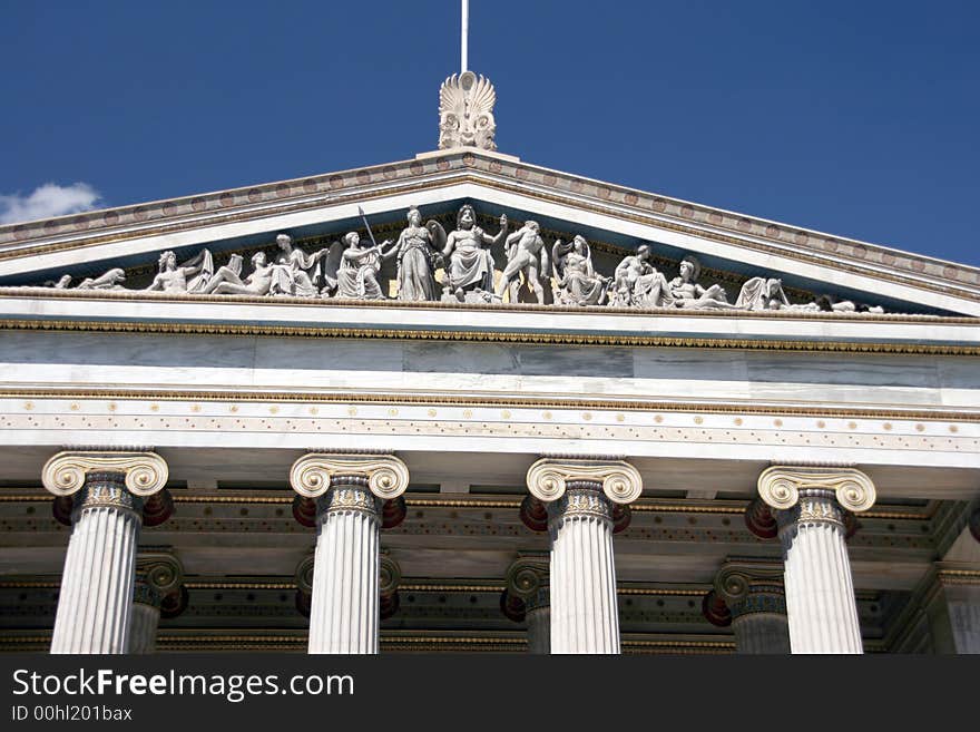 Metope of academia 2 in athens greece one of the landmarks of the town