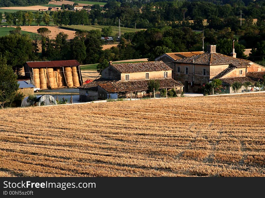 Panoramic scene of countryside captured near Tolentino / Macerata / Marche. Panoramic scene of countryside captured near Tolentino / Macerata / Marche