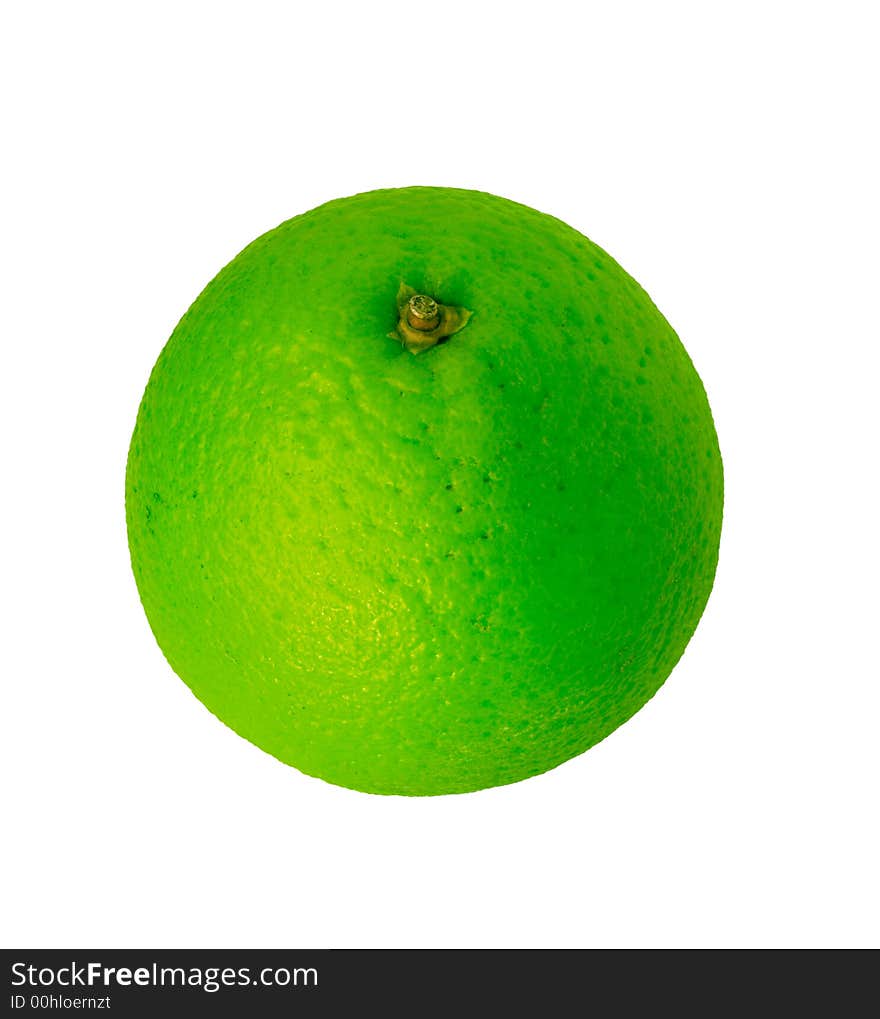 The big lime  isolated on a white background