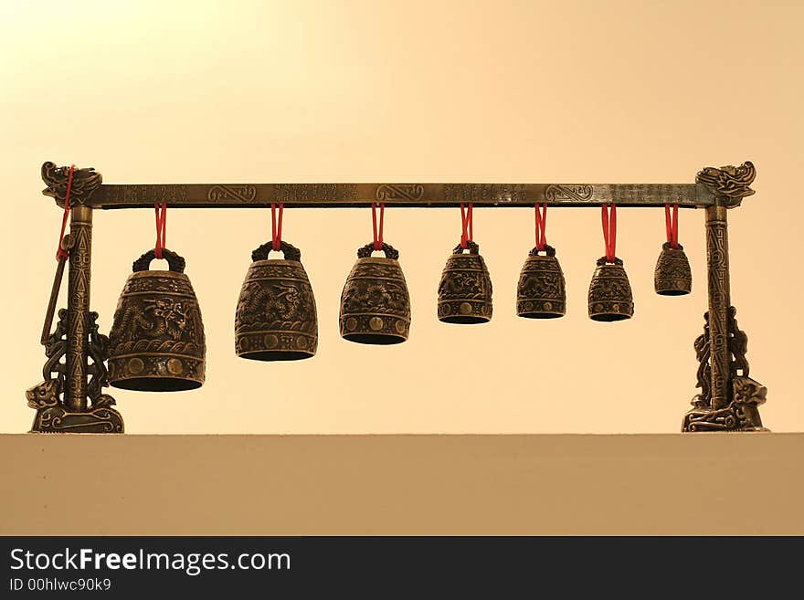 Set of chinese musical bells